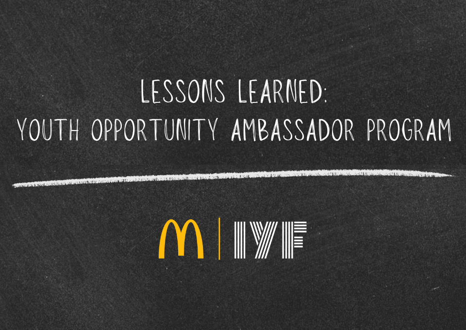 Lessons learned from YO Ambassadors
