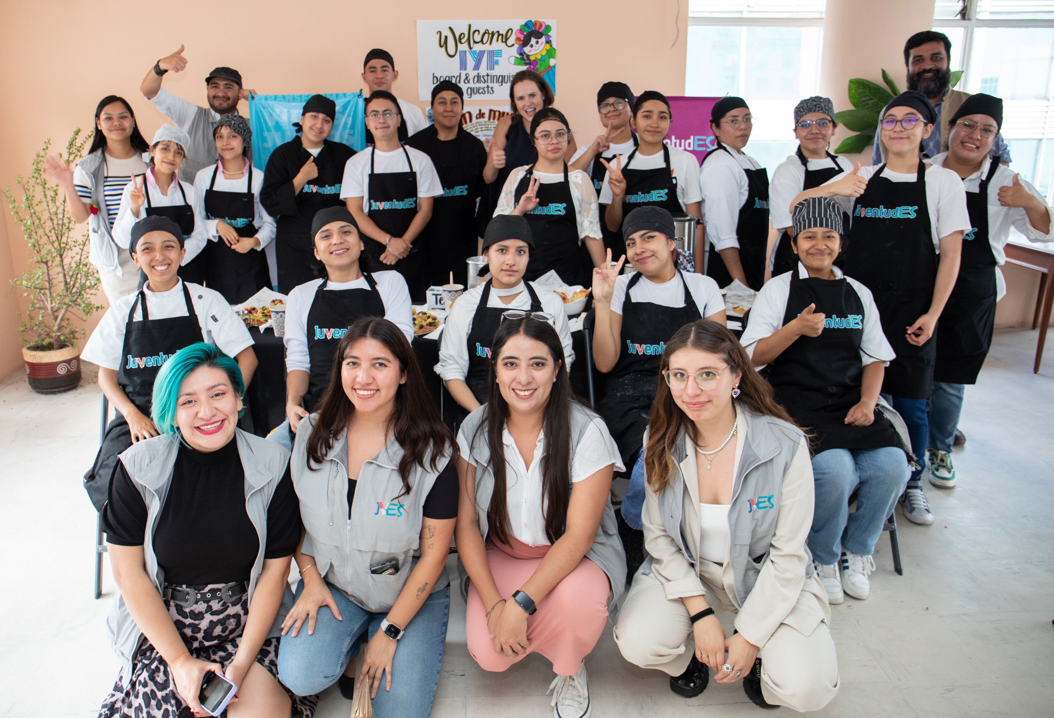 JuventudES program participants with IYF leadership in Mexico City, September 2024