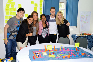 Fellows share a design thinking prototype