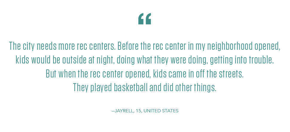 Youth Day quote from Jayrell in Baltimore