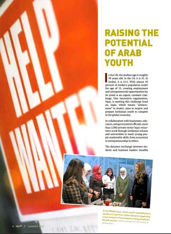 YOUth No. 2, Guest Commentary: Raising the Potential of Arab Youth Cover