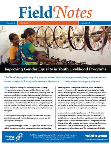 FieldNotes: Improving Gender Equality in Youth Livelihood Programs cover