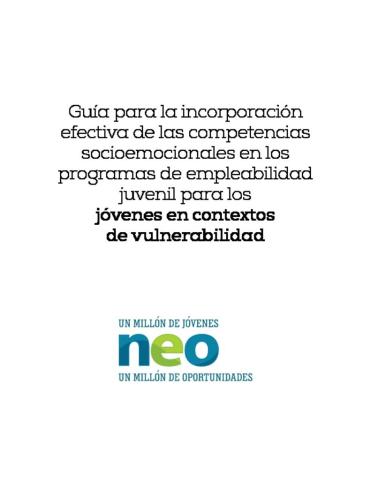 Guide for the Effective Incorporation of Social-Emotional Competencies in Employability Programs for Disadvantaged Youth cover