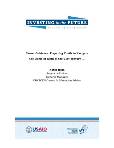 CYEP Conference - Career Guidance: Preparing Youth to Navigate the World of Work of the 21st Century cover