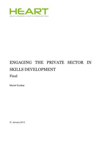 Engaging the Private Sector in Skills Development cover