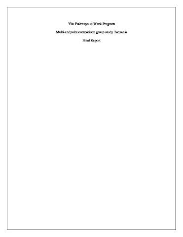 Via Tracer Study Final Report Tanzania cover