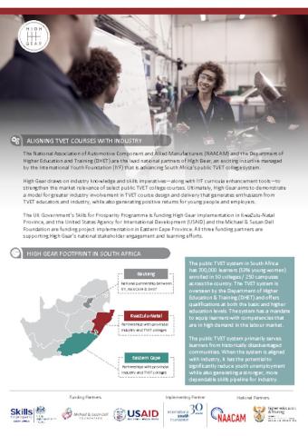 High Gear Fact Sheet cover