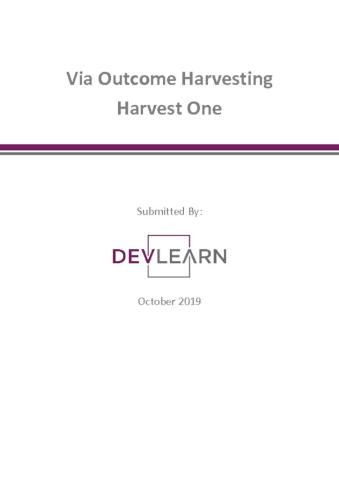 Via Outcome Harvest Reports cover