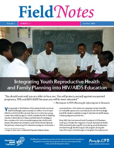 FieldNotes: Integrating Youth Reproductive Health & Family Planning into HIV/AIDS Education Cover
