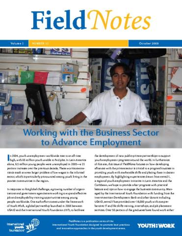 FieldNotes: Working with the Business Sector to Advance Employment Cover