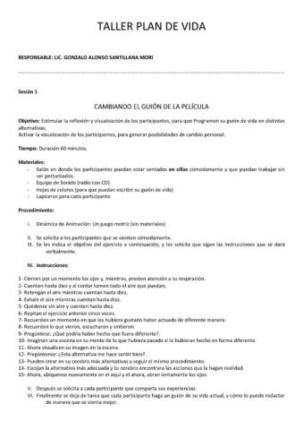 Life Plan Workshop Manual Cover