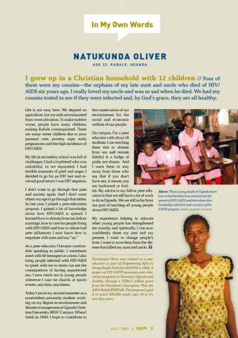 YOUth No. 1, In My Own Words: Natukunda Oliver Cover