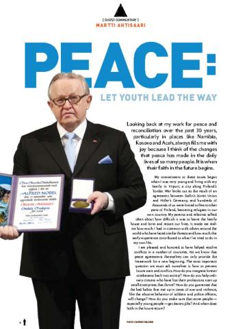 YOUth No. 3, Guest Commentary: "Peace: Let Youth Lead the Way" Cover