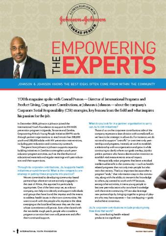 YOUth No. 3, In Good Company: Empowering the Experts—A Conversation with Johnson & Johnson's Conrad Person Cover