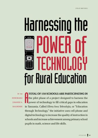 YOUth No. 3, Policy Matters: Harnessing the Power of Technology for Rural Education Cover