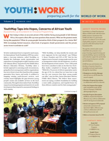 Youth:Work Newsletter (Winter 2012) Cover