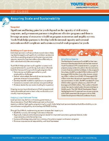 Youth:Work—Assuring Scale & Sustainability Cover