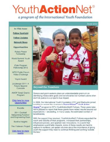 YouthActionNet® News (June 2011) Cover