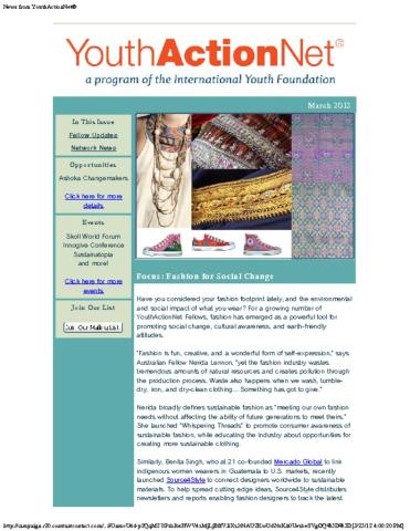 YouthActionNet® News (March 2012) Cover