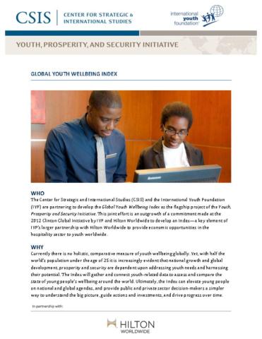 Global Youth Wellbeing Index Fact Sheet cover