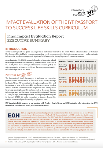 South Africa PTS Impact Evaluation cover