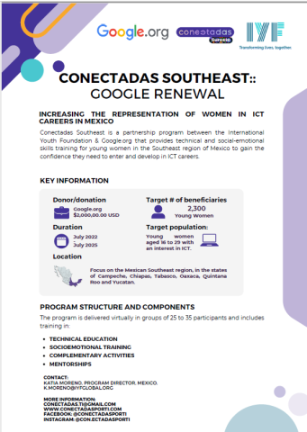 One Pager Conectadas Sureste 2023 IYF