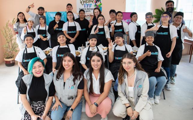 JuventudES program participants with IYF leadership in Mexico City, September 2024